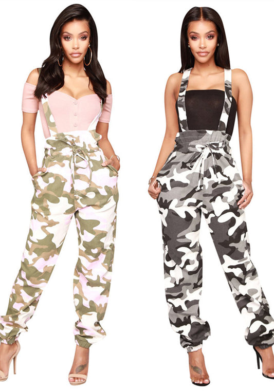 Women's Camouflage Overalls Pants