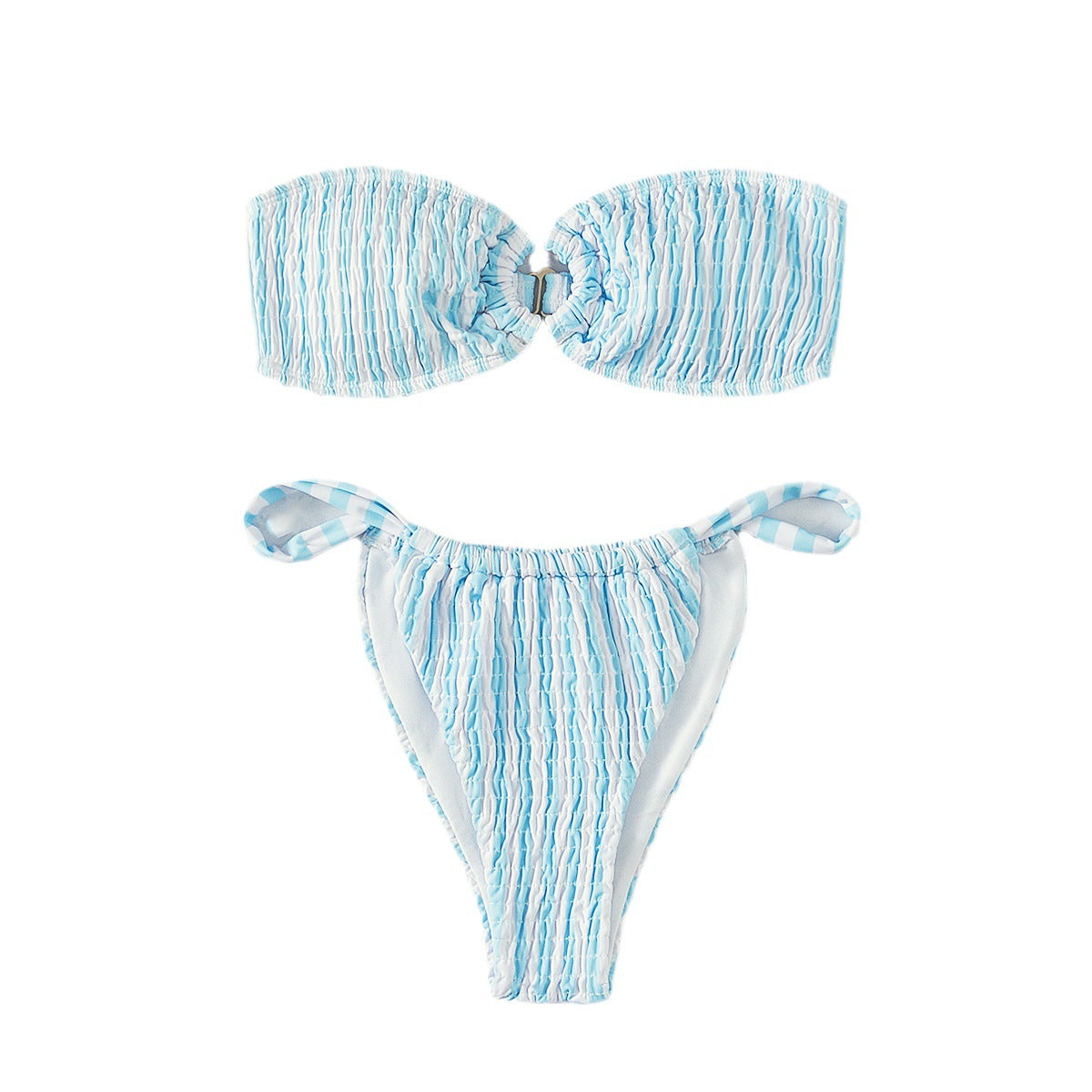 BamBam Women Sexy Strapless Stripe Bikini Two Pieces - BamBam