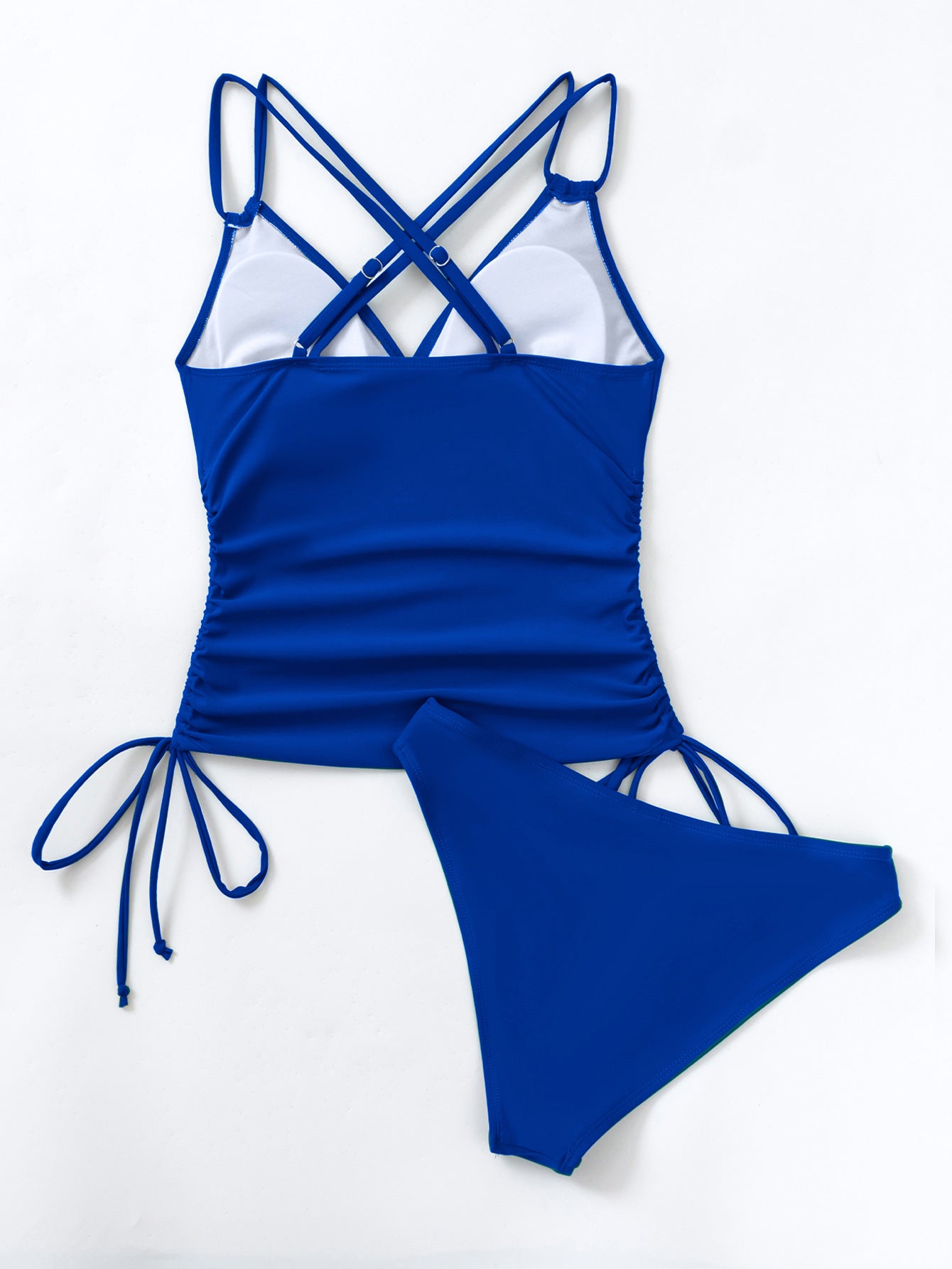 BamBam Solid Color Straps Sexy Bikini Swimwear Two Pieces Swimsuit - BamBam