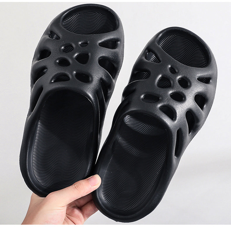 BamBam Fashion Skull Slippers Men's Summer Outdoor Wear Thick Sole Increased Soft Sole Beach Outdoor Sandals and Slippers - BamBam