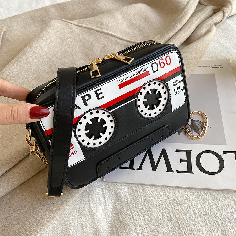 BamBam Women Style Tape Cassette Pu Messenger Bag - BamBam