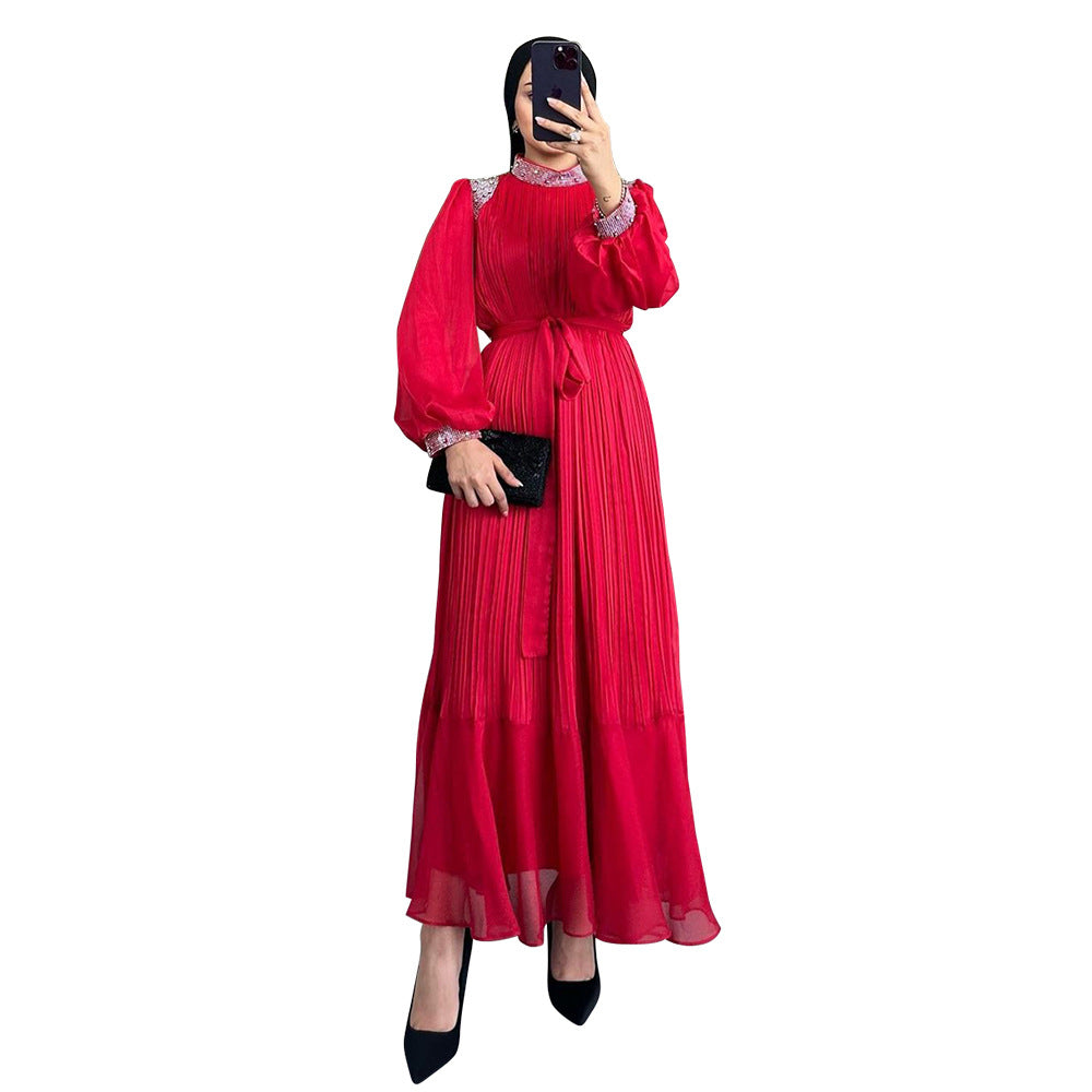 BamBam Muslim diamonds pearl robe dress - BamBam