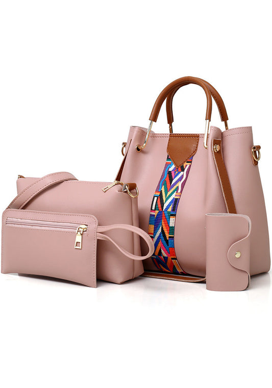 Women's Bag Fashion Four-Piece Set Mother's Bag Hand-Held Shoulder Messenger Bag Bucket Bag