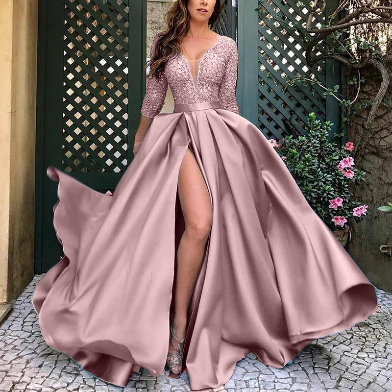 BamBam Women Sexy Long Dress Trailing Formal Party Evening Dress - BamBam Clothing