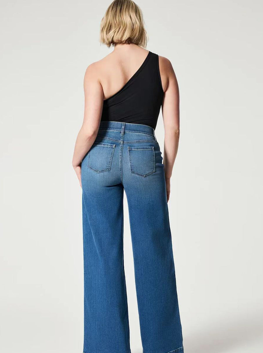 BamBam Women Loose Stretch Denim Pants - BamBam