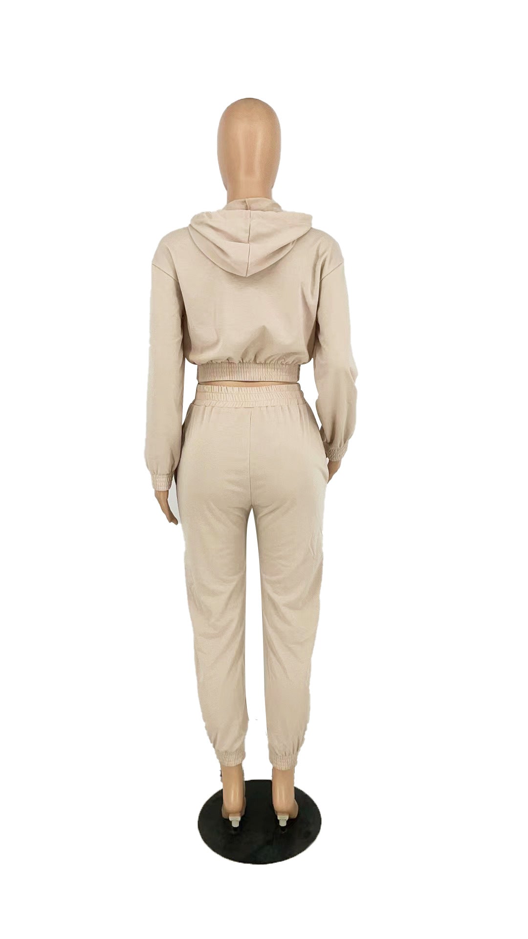 BamBam Cute Hat Pocket Rope Hooded Tracksuit Two-Piece Pants Set - BamBam