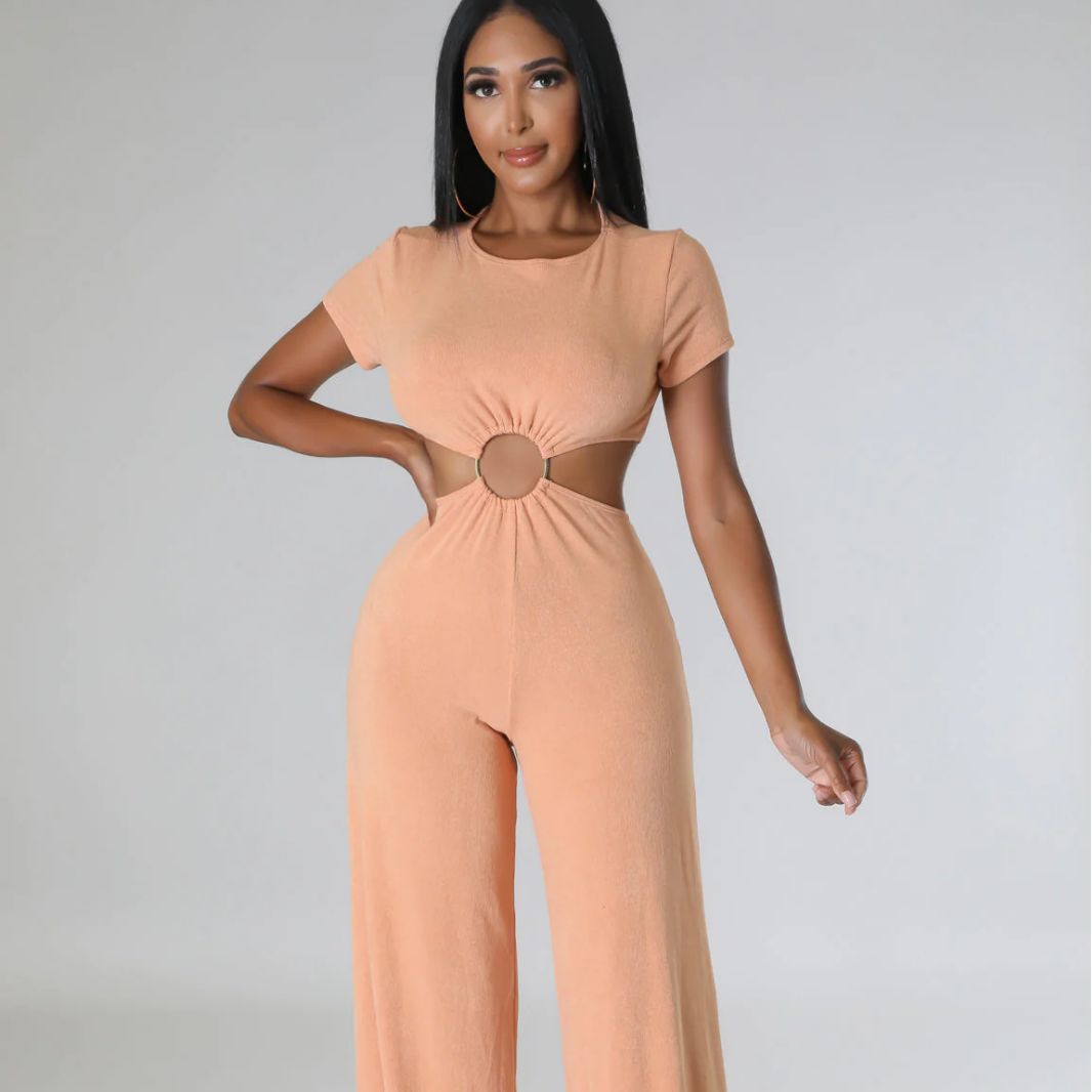 BamBam Sexy Patchwork Low Back Slim-Fitting Jumpsuit - BamBam Clothing