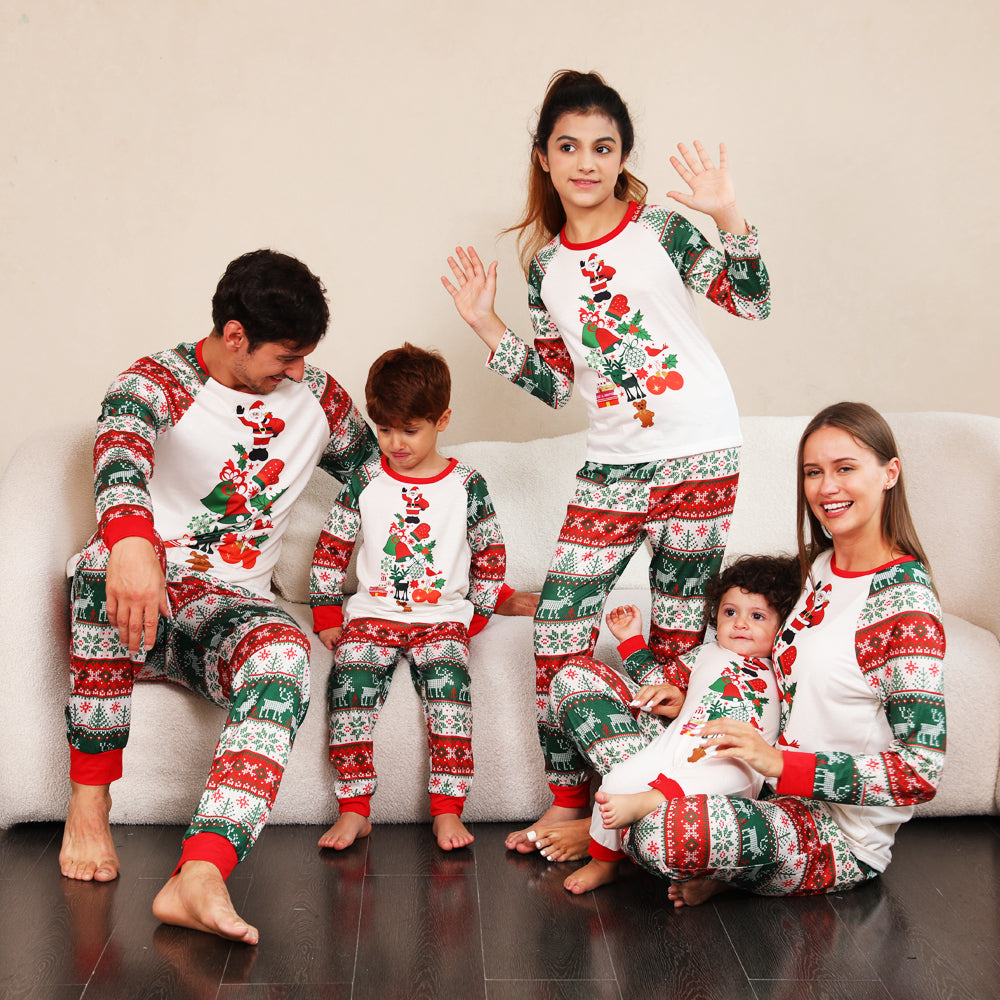 BamBam Christmas Family Wear Printed Pajama Two-piece Set - BamBam