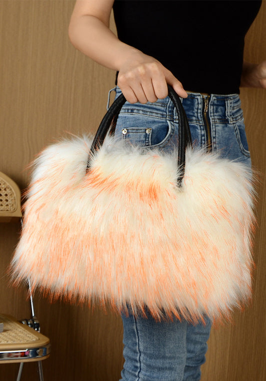 Fur Plush Bag Fashion Portable Shoulder Imitation Fur Bag