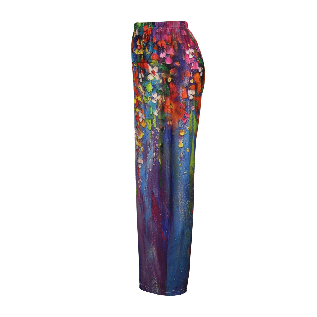 BamBam Women Casual High Waisted Loose Printed Wide Leg Pants - BamBam