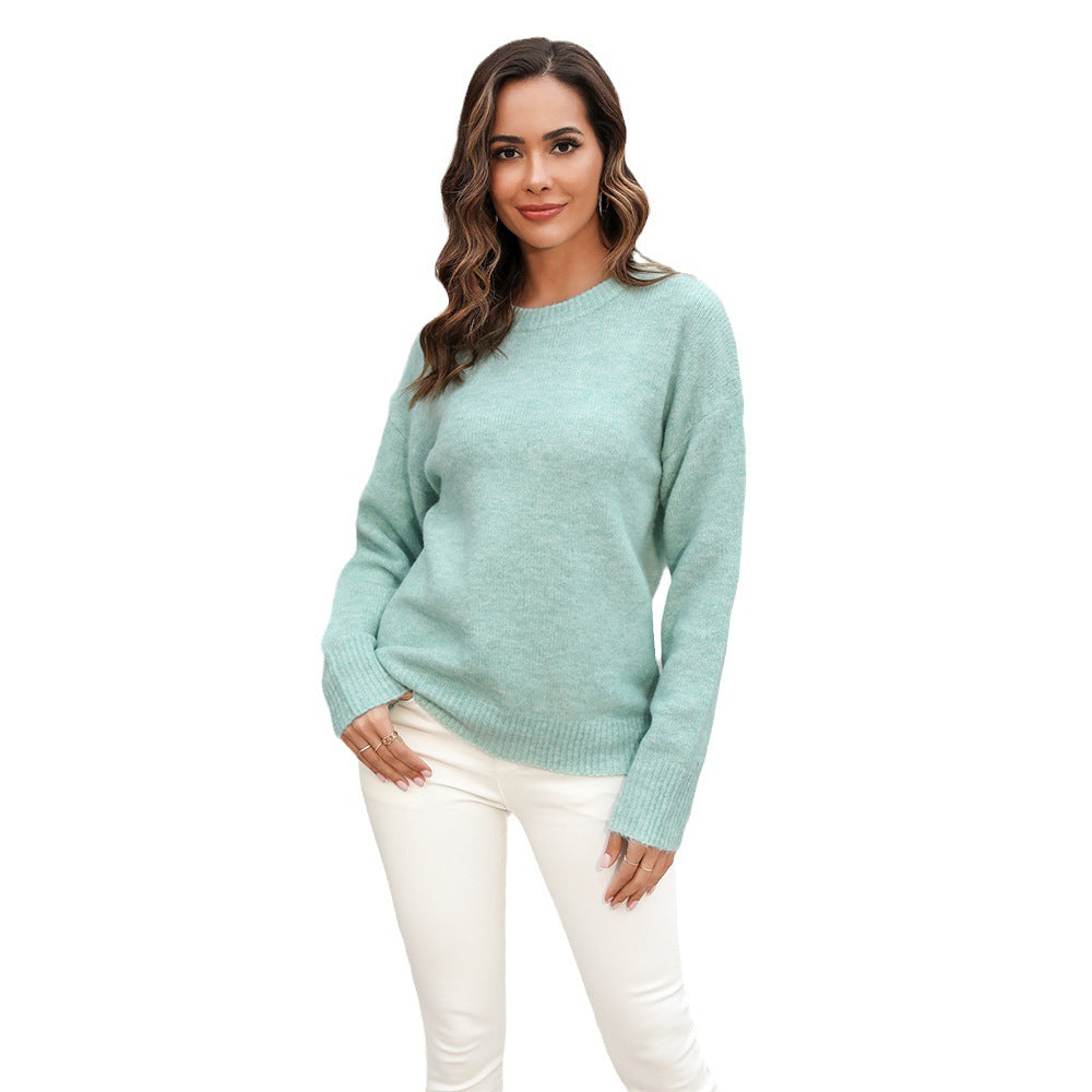 BamBam Women Solid knitting Basic sweater - BamBam