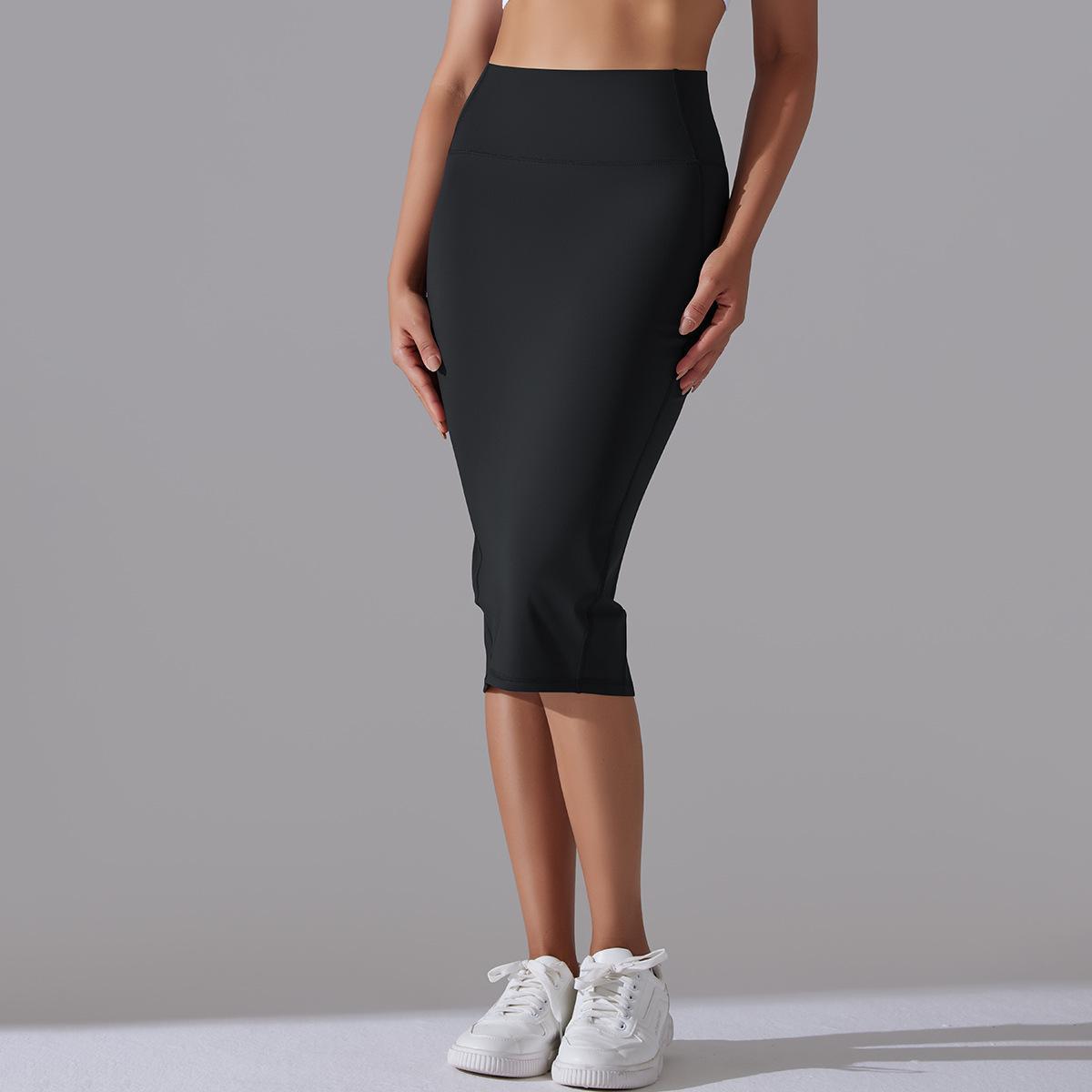 BamBam Women High Waist Stretch Slit Sports Skirt - BamBam