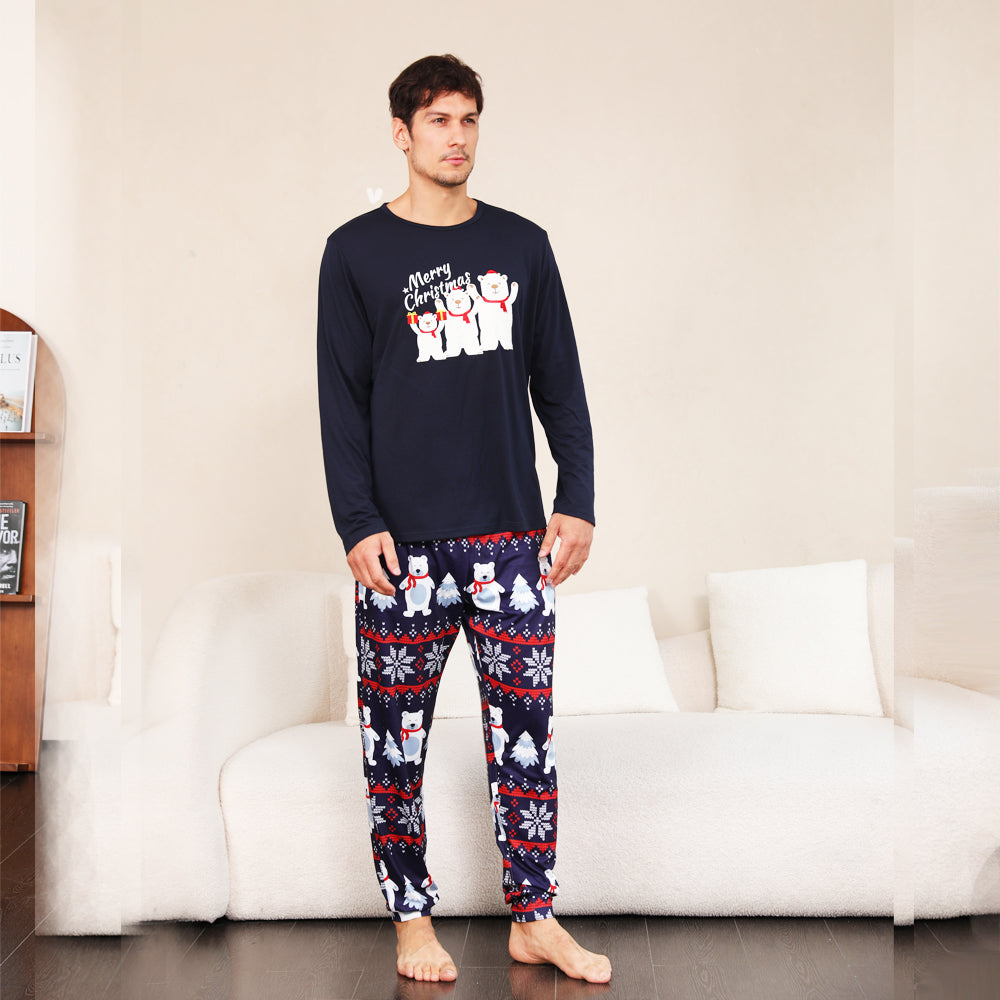 BamBam Christmas Family Wear Snowman Print Pajama Set - BamBam