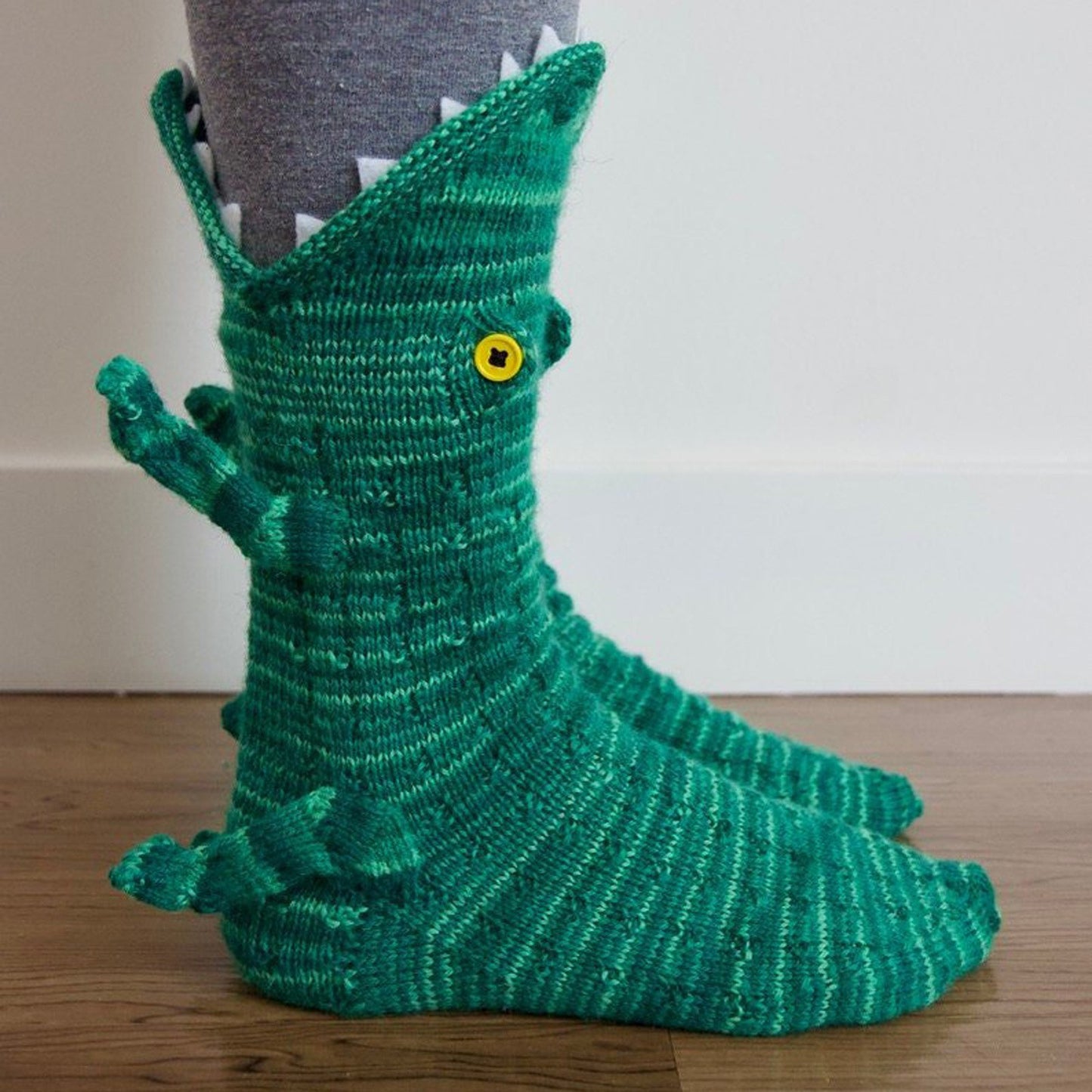 BamBam Women Knit Crocodile Christmas Crocodile Socks knitting Socks - BamBam
