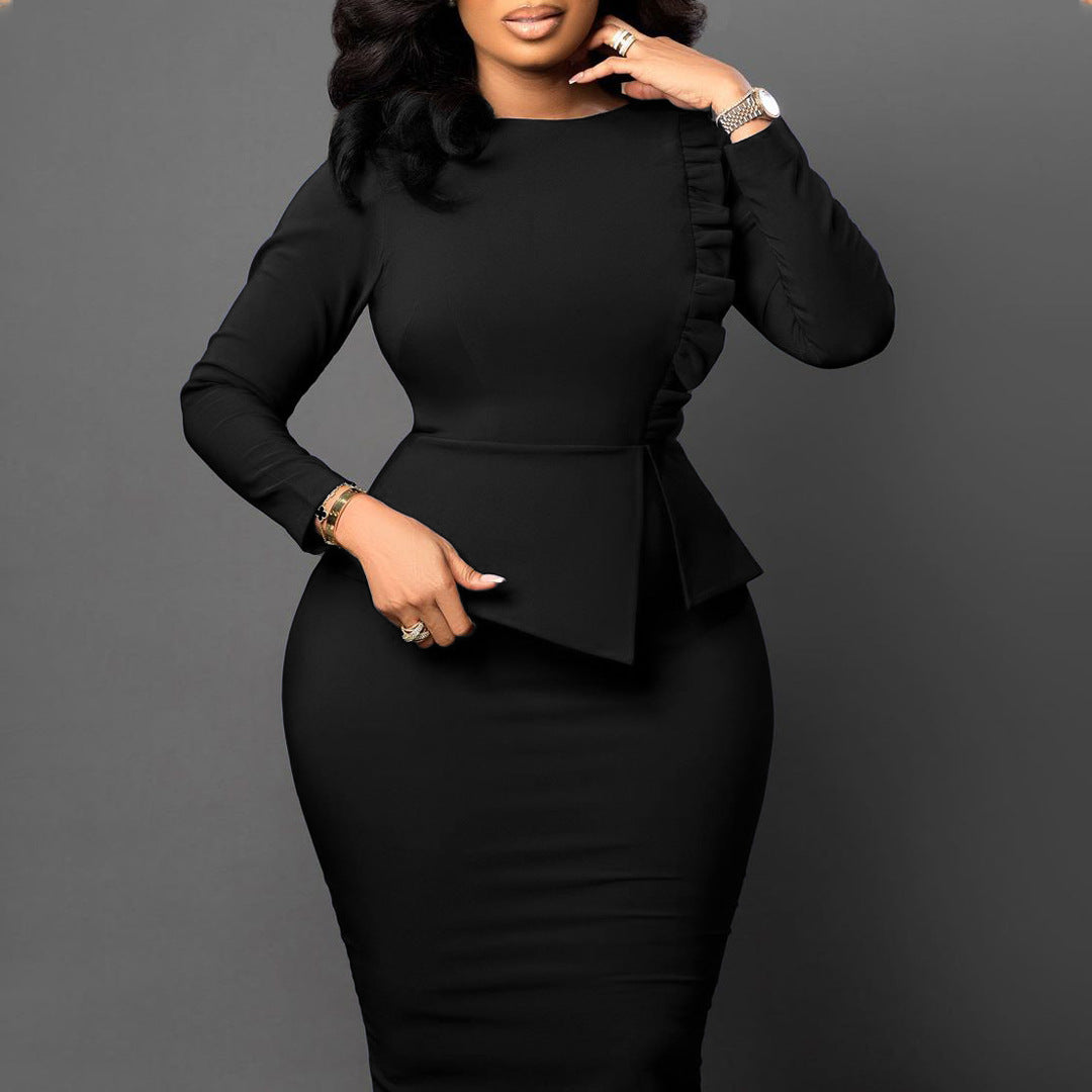 BamBam Spring Chic Slim Pencil Skirt Fashion Bodycon Africa Plus Size Dress - BamBam