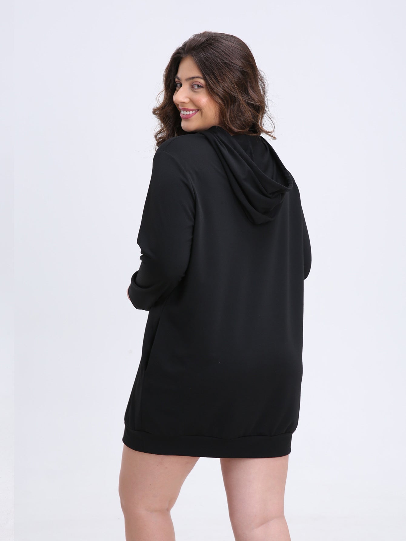 BamBam Plus Size Women's Solid Color Long Casual Hoodies - BamBam