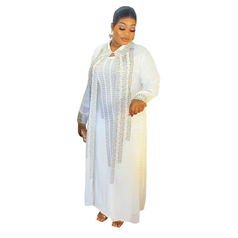 BamBam Beaded Bubble Dress Suit Dress Muslim Robe Women muslim - BamBam