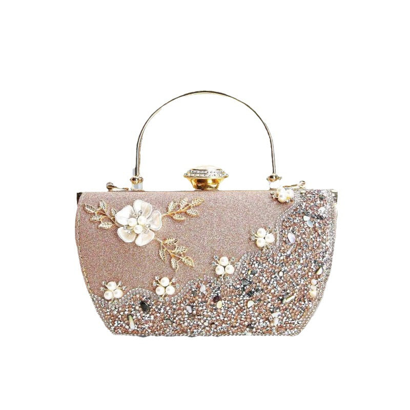 BamBam Princess Bag Diamond Floral Evening Formal Party Evening Dress Chic Handbag - BamBam