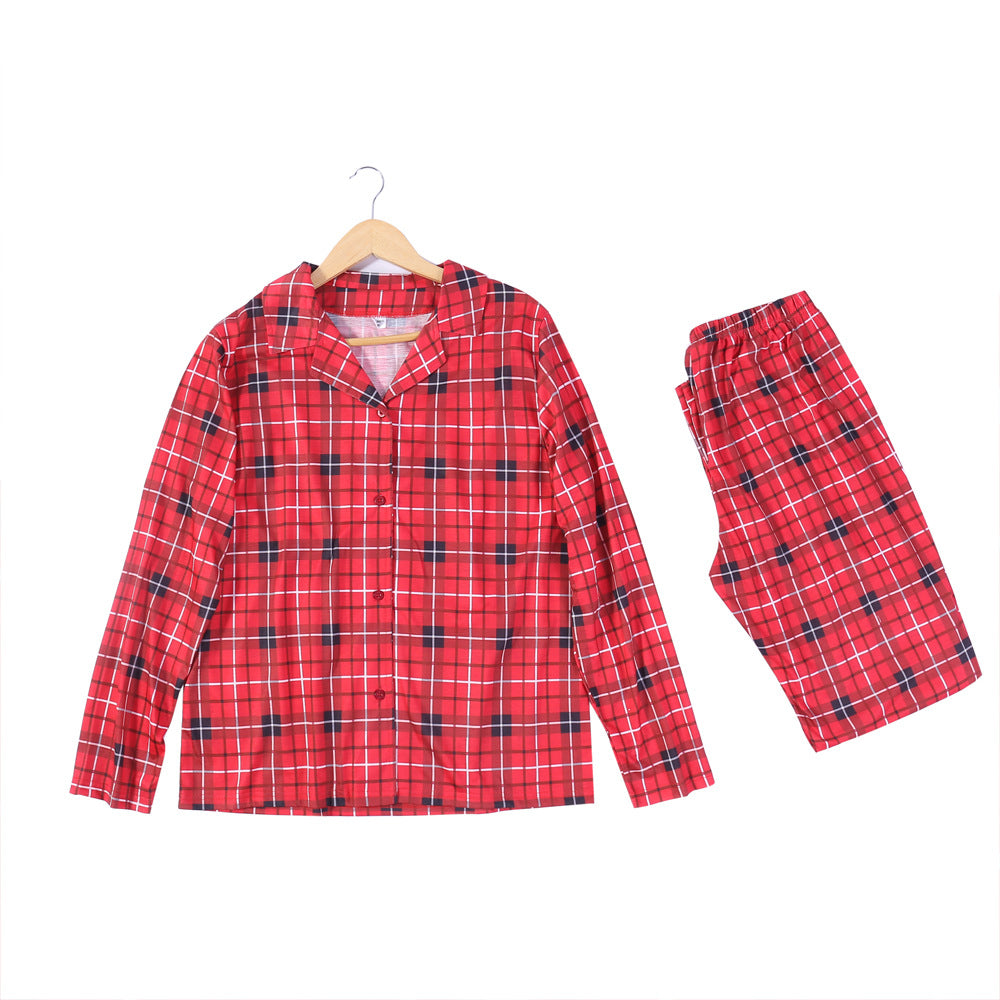 BamBam Christmas Family Wear plaid Pajama two-piece set - BamBam