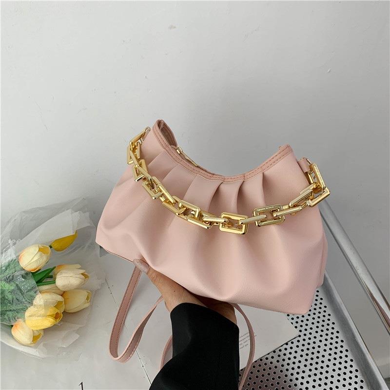 BamBam Summer Fashion Chain Shoulder Underarm Bag Simple Hand-Held Diagonal Women'S Bag - BamBam