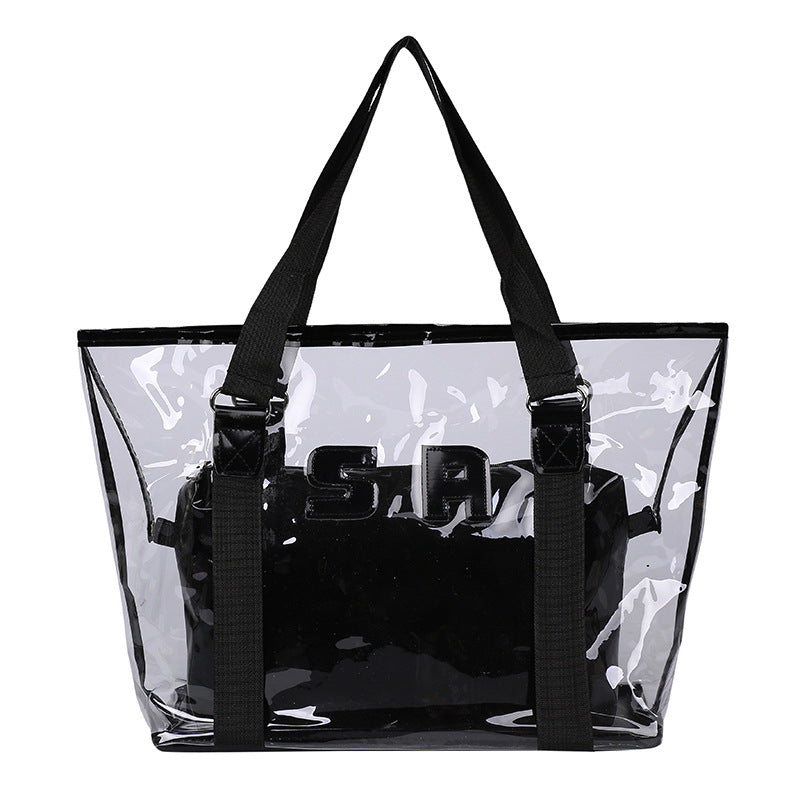 BamBam Summer Transparent Tote Bag Popular Women's Beach Bag - BamBam