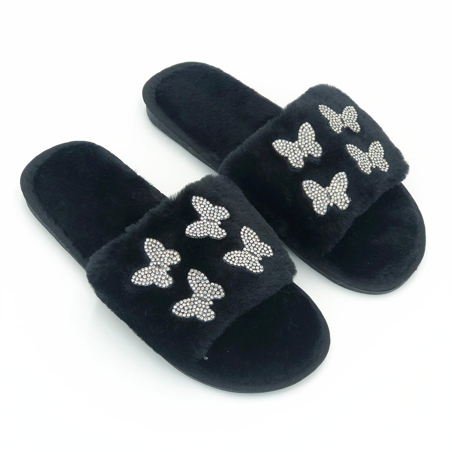 BamBam Women flat warm fur slides - BamBam