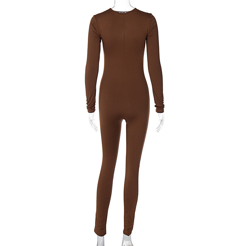 BamBam Women fleece solid hollow jumpsuit - BamBam Clothing