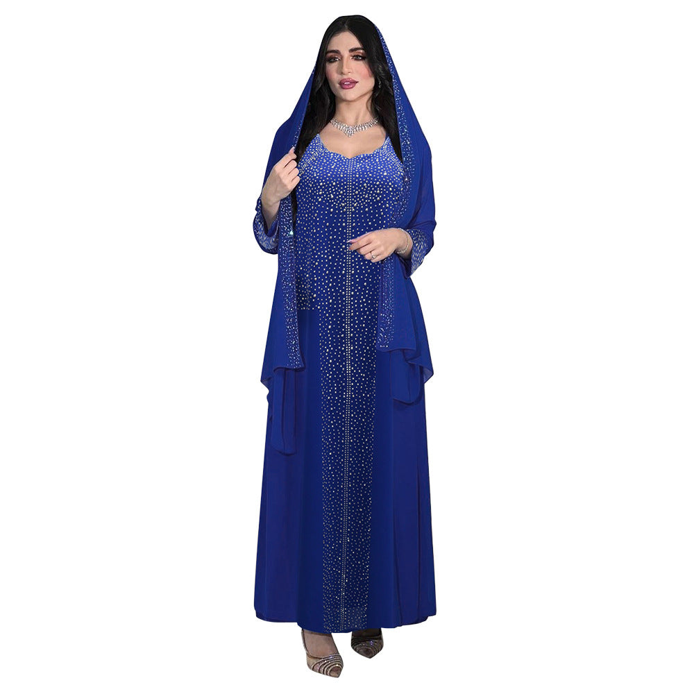 BamBam Women Arabian Beaded Chiffon Robe - BamBam