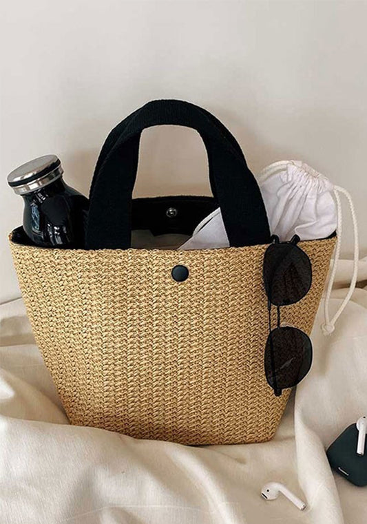 Ladies Beach Holidays Summer Rustic Tote Straw Bag