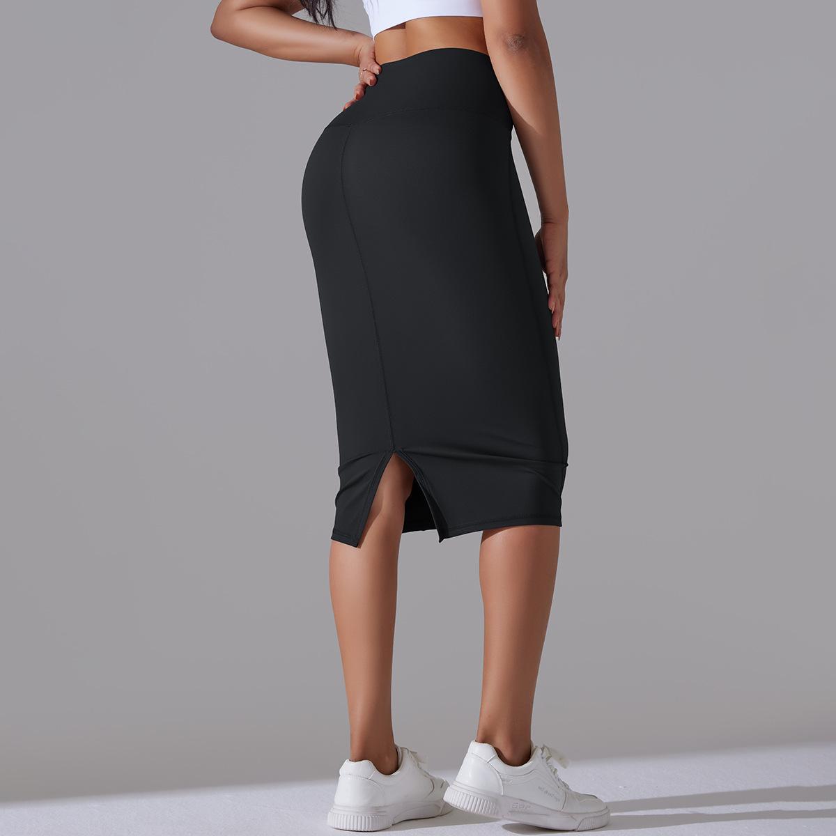 BamBam Women High Waist Stretch Slit Sports Skirt - BamBam