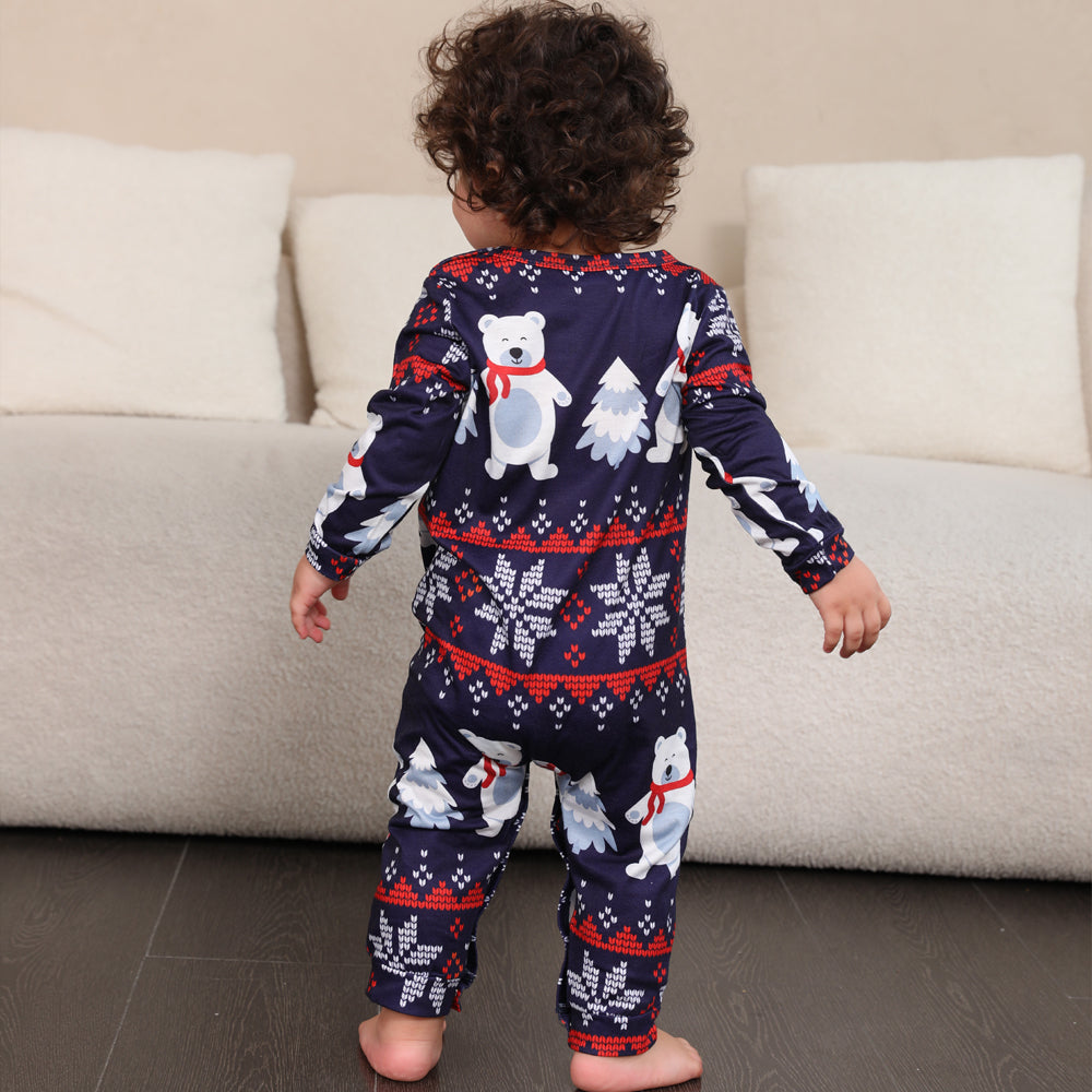 BamBam Christmas Family Wear Snowman Print Pajama Set - BamBam