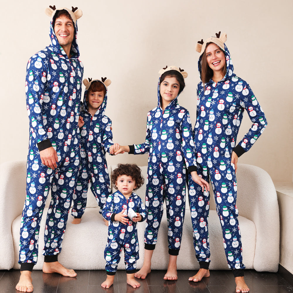 BamBam Christmas Family Wear Printed Hooded Jumpsuit - BamBam