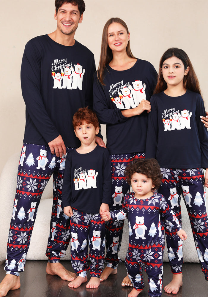 Christmas Family Wear Snowman Print Pajama Set