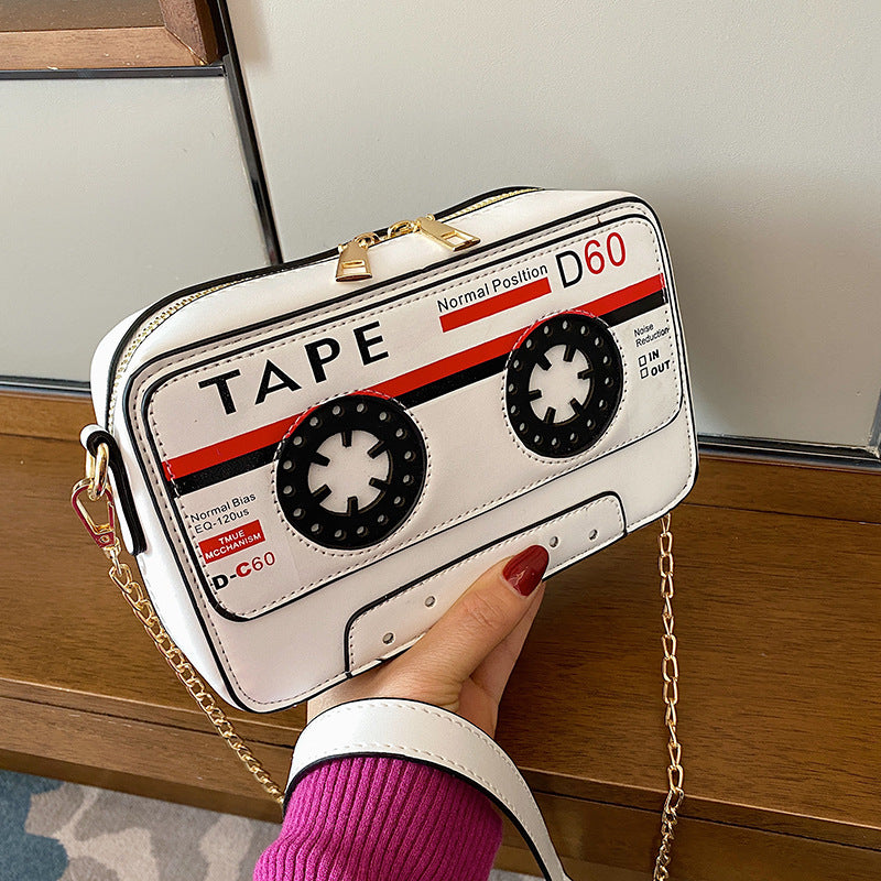 BamBam Women Style Tape Cassette Pu Messenger Bag - BamBam