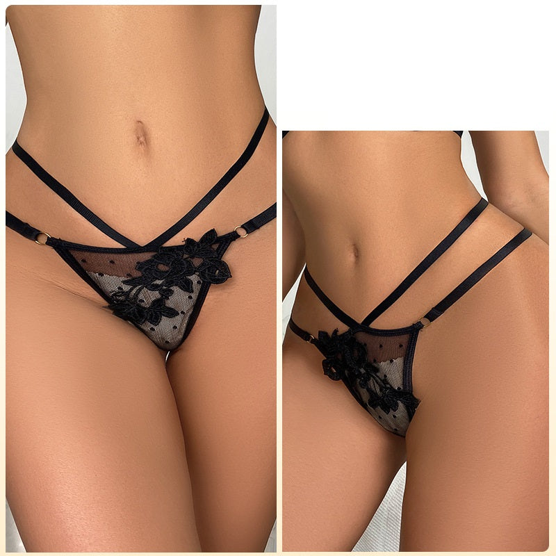 BamBam Sexy panties hollow seduction flirt See-Through thong female - BamBam