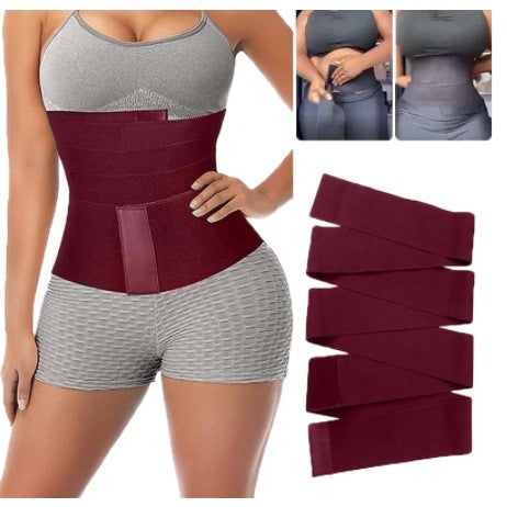 BamBam Elastic Wrap Belly Belt Sports Fitness Belly Shaping Belt Adjustable Slim Waist Belly Elastic Webbing Corset - BamBam