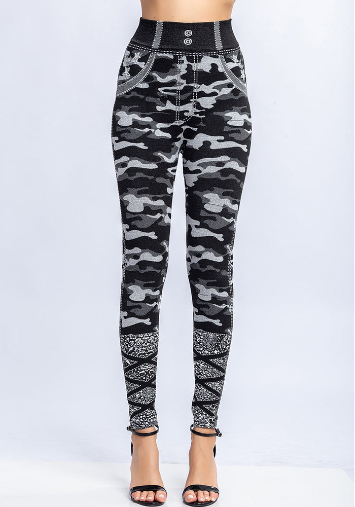 Women Sexy Camouflage Print Basic Legging