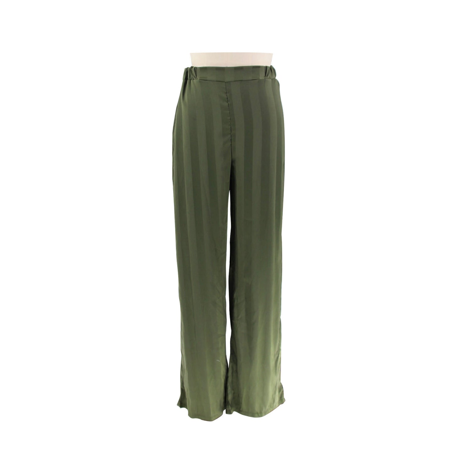 BamBam Modern Casual Striped Satin-Jacquard Loose Trousers - BamBam