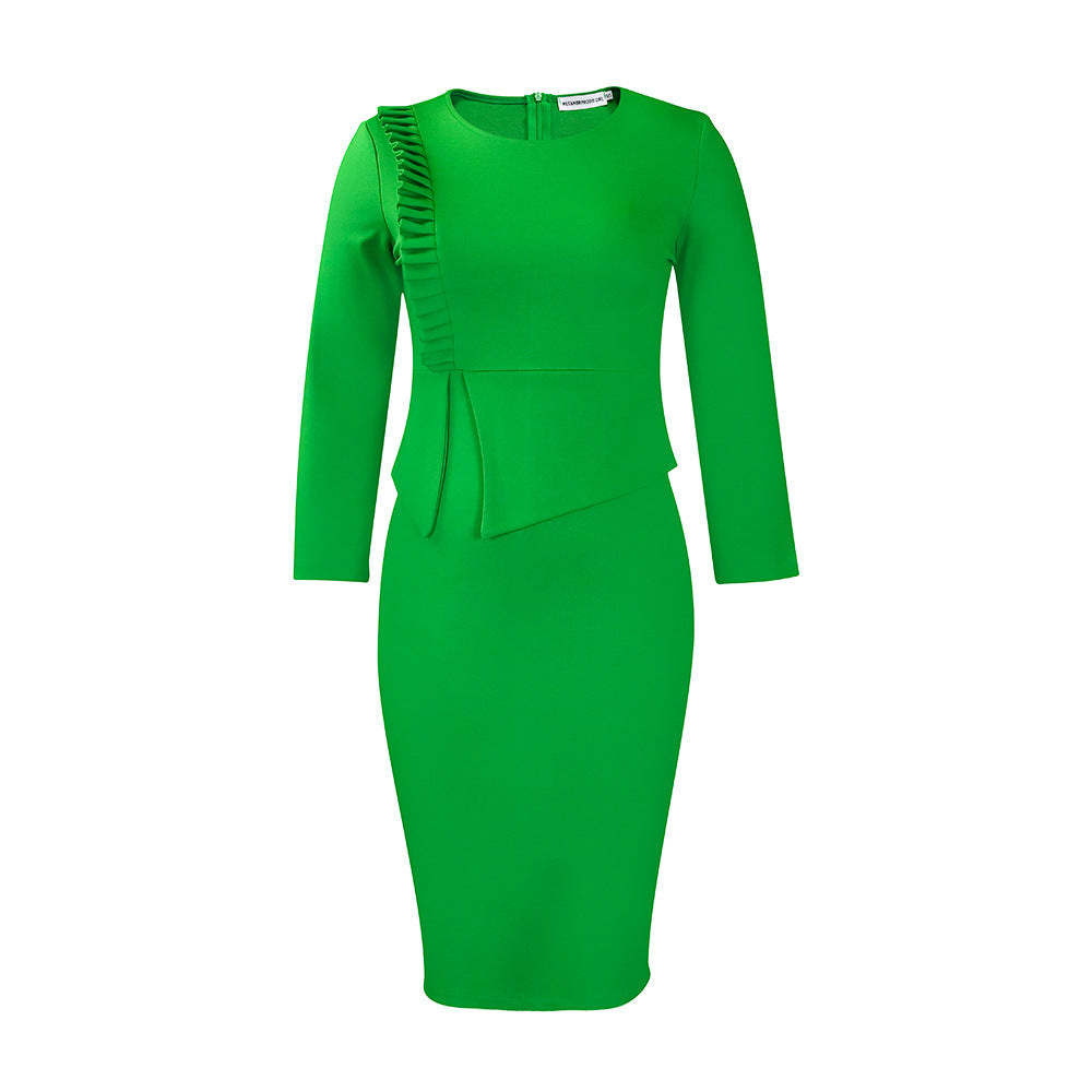 BamBam Women's Fall/Winter Chic Elegant Office African Dress - BamBam