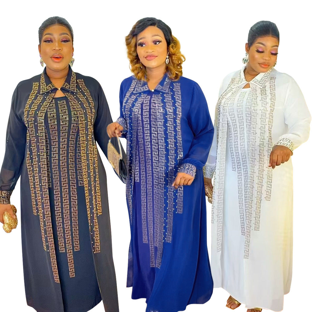 Beaded Bubble Dress Suit Dress Muslim Robe Women muslim