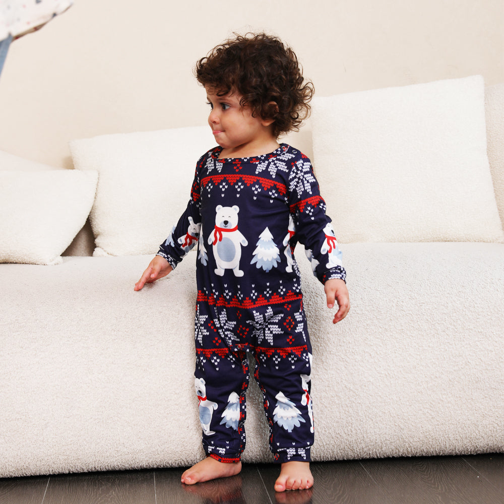 BamBam Christmas Family Wear Snowman Print Pajama Set - BamBam