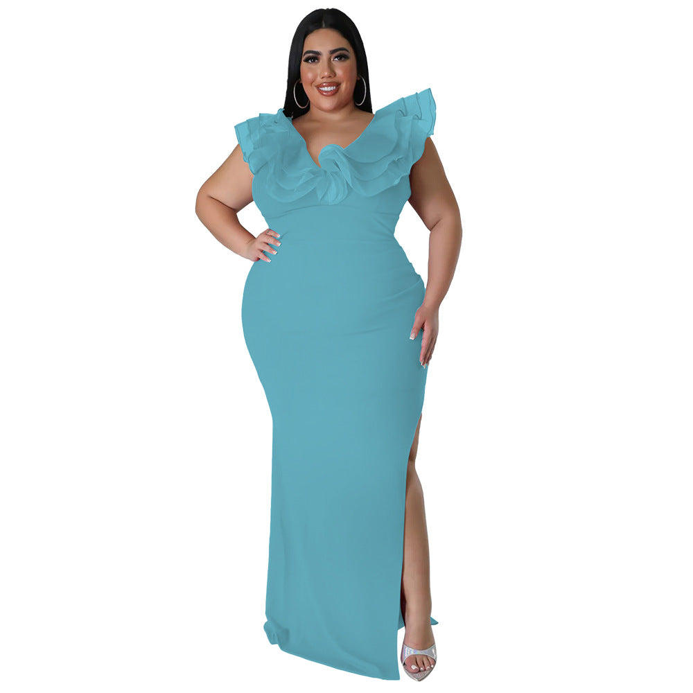 BamBam Women's Solid Color Slim Fit Bodycon Stretch Dress Formal Party Dress - BamBam