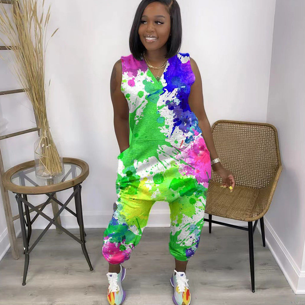 BamBam Plus Size Tie Dye Jumpsuit - BamBam Clothing