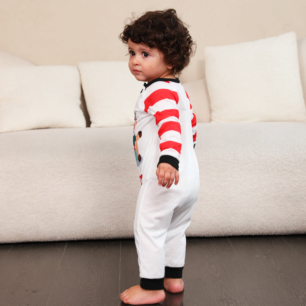 BamBam Family Wear striped print Pajama two-piece set - BamBam