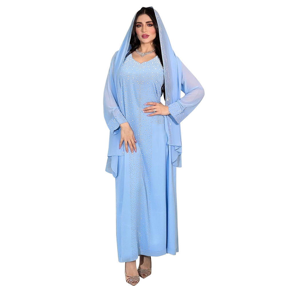 BamBam Women Arabian Beaded Chiffon Robe - BamBam