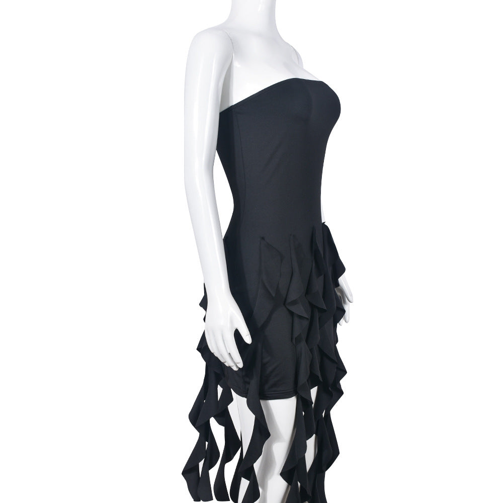 BamBam Women's Sexy Tassel Ribbon Tube Dress - BamBam Clothing