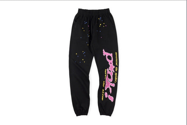 BamBam Hip-Hop Singer Letter Printed Male And Female Couple Spring And Autumn Hoodies Sweatpants Set - BamBam