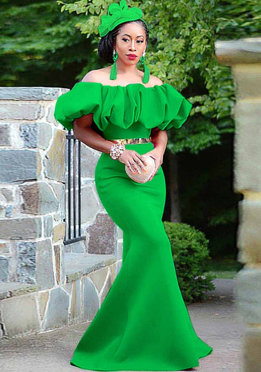 Women Off Shoulder Slim Mermaid Dress Formal Party Dressparty Dresses