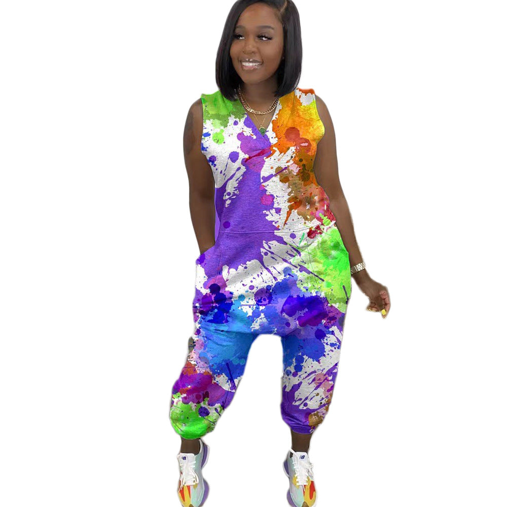 BamBam Plus Size Tie Dye Jumpsuit - BamBam Clothing