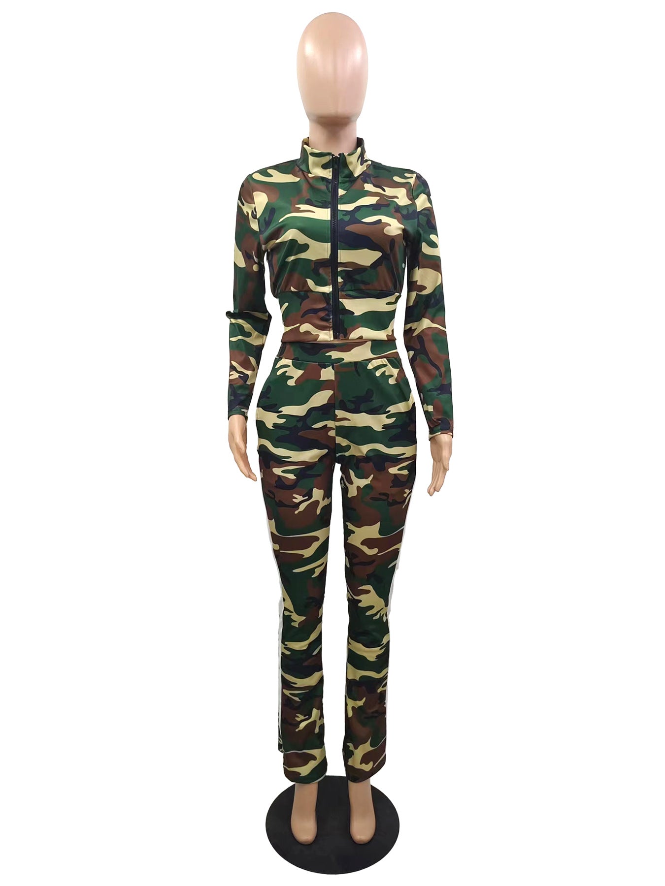 BamBam Women's Jogging Camouflage Sports Casual Autumn And Winter Two-Piece Set - BamBam